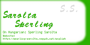 sarolta sperling business card